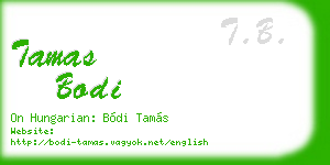 tamas bodi business card